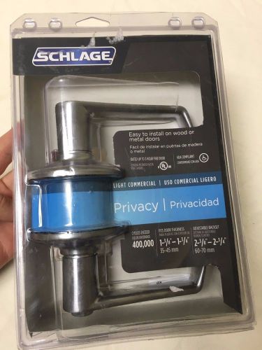 New SCHLAGE Commercial Restroom Elan Lever Set, F40CS ELA 626, Satin Chrome