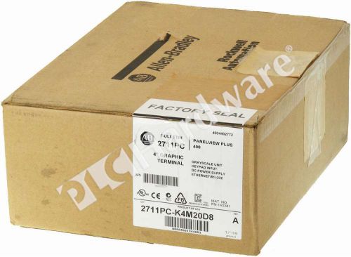 New Allen Bradley 2711PC-K4M20D8 /A 2013 PanelView Plus 6 Compact 3.5&#034; Color/Key