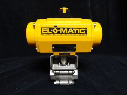 (NEW) * EL-O-MATIC Pneumatic Actuator ES0065 with HABONIM 1&#034; SS BALL VALVE