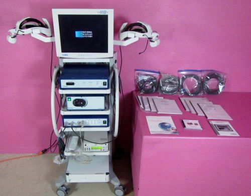 2007 Viking Endosite Digital 3Di Vision 3D HD Endoscopy Tower System w/ 2 HMD