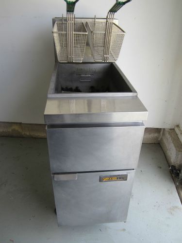 Anets golden golden fry stainless steel  model 14gs 111,000 btu gas deep fryer for sale