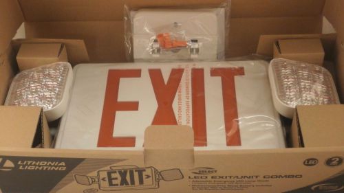 LITHONIA LIGHTING LED EXIT/UNIT COMBO  ECR LED M6  *NIB*