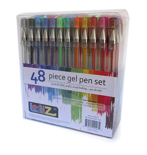 Gel Pen Set Artists Neon Swirl Glitter Metallic Milky Arts Crafts Creative Fun