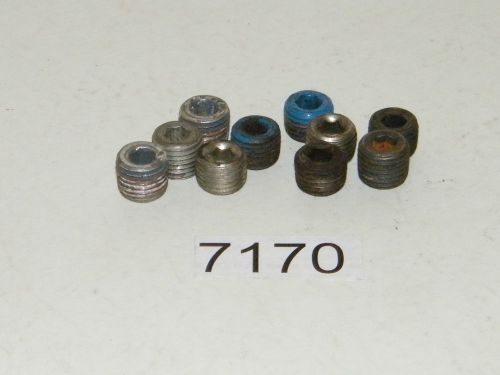 10 allen head steel pipe plug fittings 1/4&#034; npt new &amp; used for sale