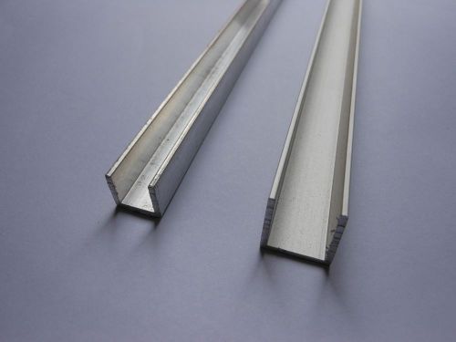 0.5&#034; x 1&#034; x 0.5&#034;  Aluminium U Channel 6061 T651 x 60&#034;-Long x 2.4 mm Thick