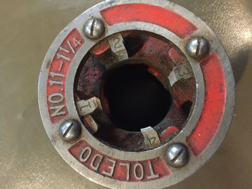 Toledo No. 11 - &#034;1-1/4 NPT Pipe Threader Drop In Die Head