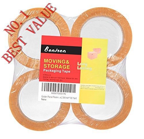 BONISON 4 Rolls Bonison Beige Strong Heavy Duty Long Lasting Moving &amp; Storage