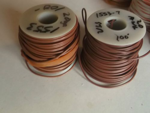 1553-100 FT QTY 16 - 9 WHITE/BLUE - 5 WHITE/ 0RANGE - 2 BROWN NEW 20 AWG