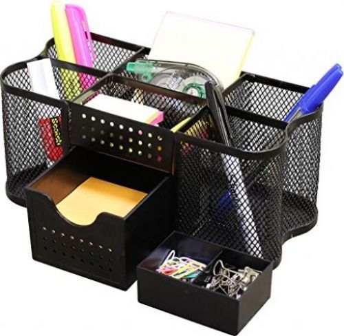 DecoBros Desk Supplies Organizer Caddy (Black)