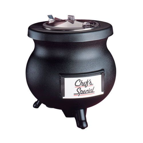 TOMLINSON INDUSTRIES DELUXE FRONTIER 12 QUART SOUP KETTLE WARMER BLACK 240 V - 1