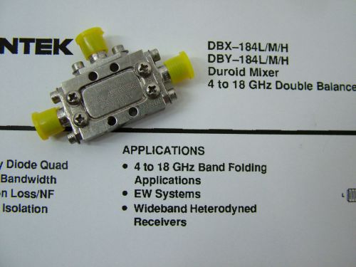 RF Mixer 4 - 18GHz IF: DC - 4GHz EW Apllications DBX-184H AVANTEK