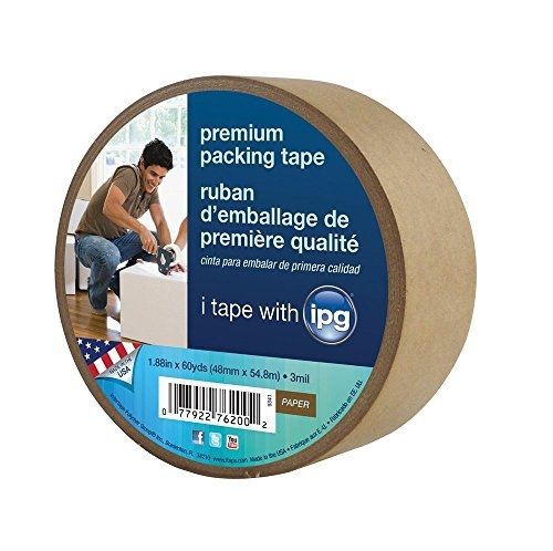 Intertape 89276 9341 4 Pack 1.88in. x 60yds Kraft Paper Flatback Carton Sealing