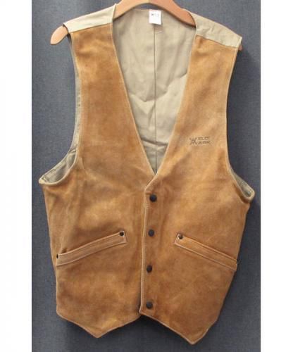 New Cowhide Leather Welding Vest Kevlar Sz 38-42 L