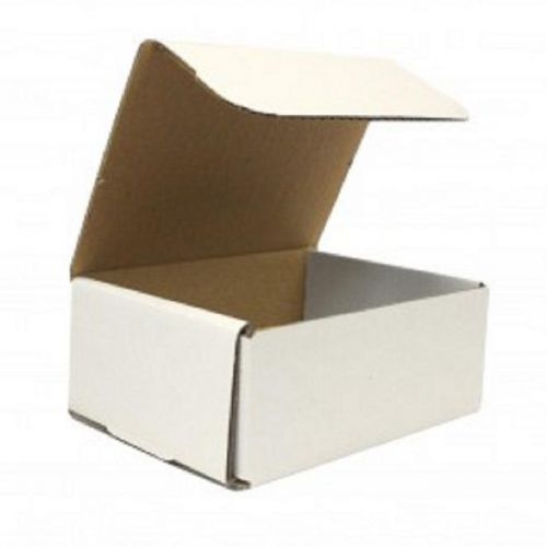 White corrugated cardboard shipping boxes mailers 9&#034; x 6&#034; x 4&#034; (bundle of 50) for sale