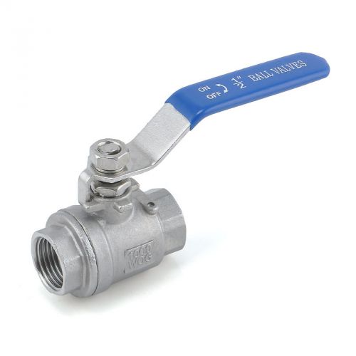 1pc 1/2&#034; threaded npt 304 stainless steel full port ball valve vinyl handle for sale