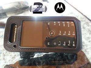 Oem soft leather carry case holder motorola mototrbo sl 7550 7580 swivel clip for sale