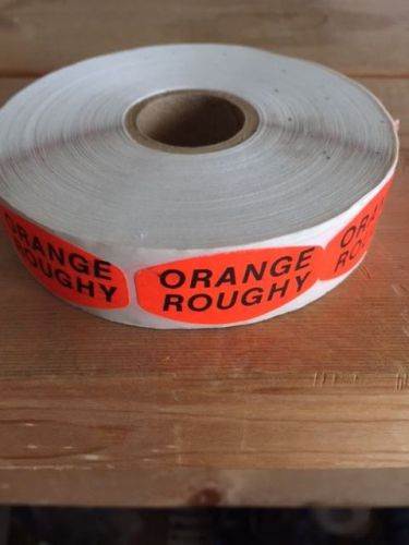 1.25&#034; x .625&#034; ORANGE ROUGHY MERCHANDISE LABELS 1000 PER ROLL STICKER FL RED NEW