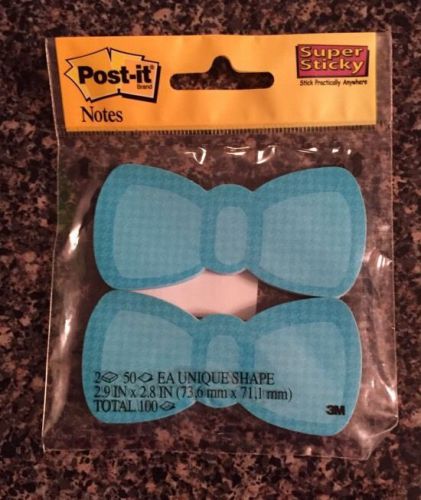 Post-it Notes - Blue Bowtie - Super Sticky (2050-DM-BTIE) Unique Shape