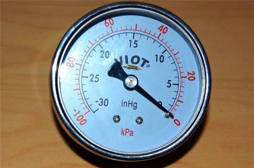 Analog Deep Vacuum Gauge Manometer Size:2.5&#034;SS Case 1/8&#034;NPT 0-30&#034;Hg Pump System