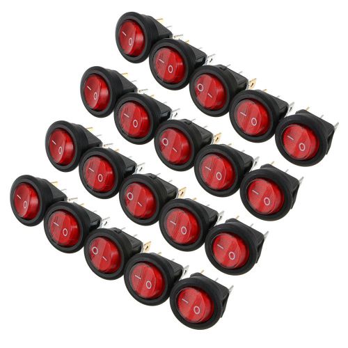 Hot Sell 20pcs LED Round Illuminated Rocker Switch Car light ON/OFF 12v Switch