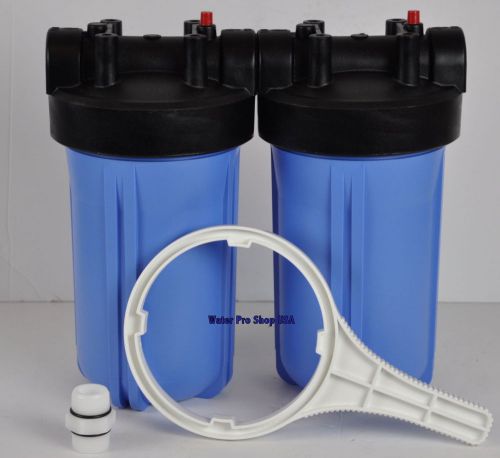 Pack of 2 - big blue water filter housing: 10&#034;x4.5&#034; npt 1&#034; &amp; pr | water pro u.s. for sale