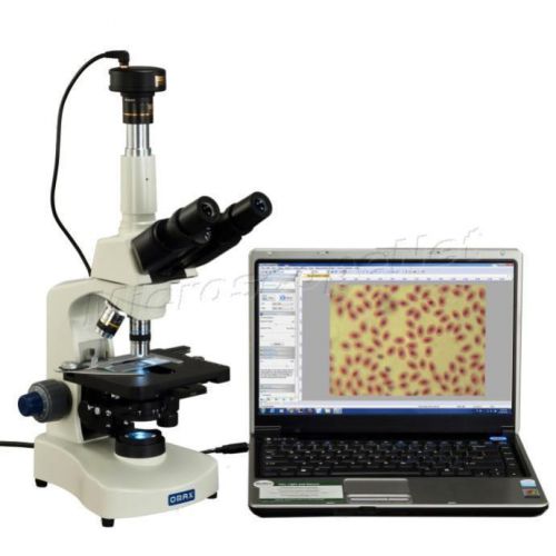 2000X Trinocular Phase Contrast &amp; Darkfield Compound LED Microscope+5MP Camera