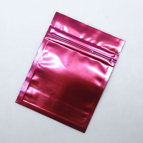 7.5x10cm flat pink aluminum foil ziplock bags mylar food grade packaging pouches for sale