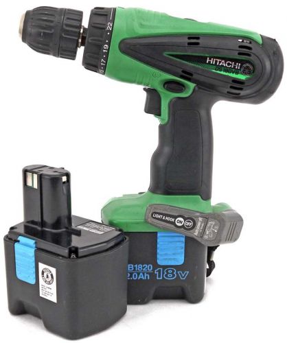 Hitachi DS18DV8 Cordless Handheld Drill Driver +2x EB1820/2.0Ah 18V Battery Pack