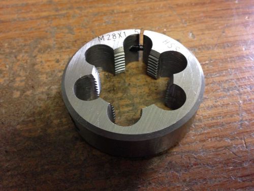 M28 x 2.0 X 2&#034; HIGH SPEED STEEL ROUND ADJUSTABLE DIE