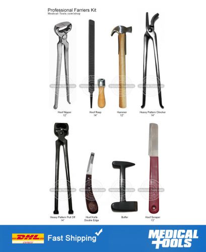 Professional/farrier/kit/set/horse/nippers/clinchers/pull-off/buffer/rasp/hammer for sale