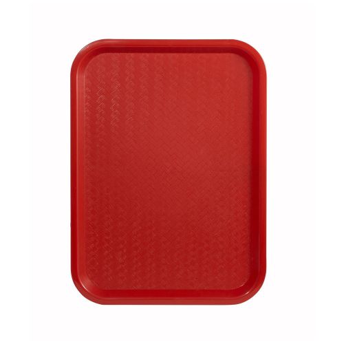 Winco FFT-1418R, 14x18-Inch Red Plastic Fast Food Tray