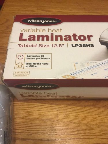 Laminator Variable Temperature Heat Seal Wilson Jones LP35HS 12.5&#034;