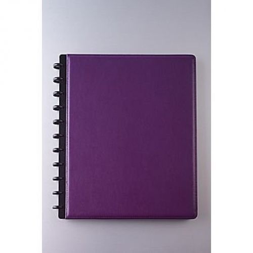 M by staples arc customizable leather notebook system, purple, 9-1/2&#034; x 11-1/2&#034; for sale