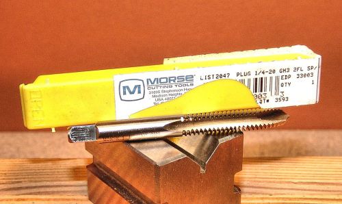 MORSE 3593 1/4-20 NATIONAL COURSE TAP SPIRAL POINT 2-FLUTE HSSV