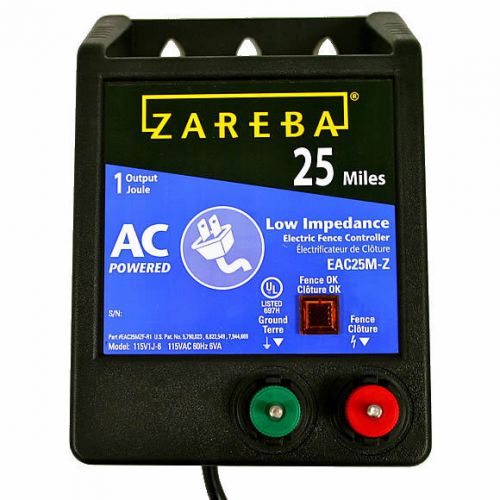 Electric Fence Controller 25 Miles 1 Output AC Powered Zareba Model 115V1J-6