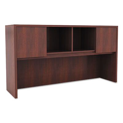 Valencia Series Hutch with Doors, 58 7/8w x 15d x 35 1/2h, Medium Cherry