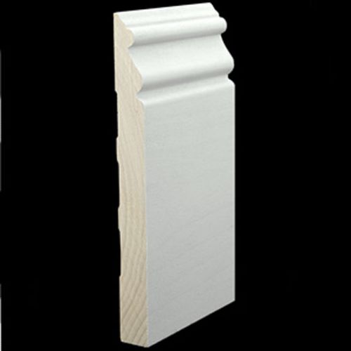 7 1/2&#034; Primed Solid Poplar Hardwood Beaded Base Moulding Trim Baseboard Molding