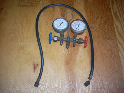 Robinair Manifold Bar Gauge Set and Hose Vibration Free R-22, R-12, R-502 HVAC