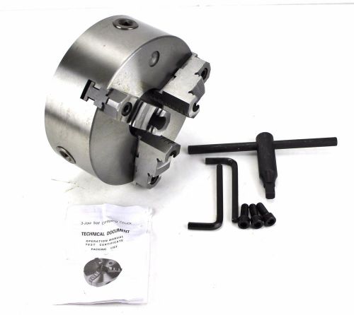 Import Lathe Chuck 8&#034; 3 Jaw 2.56&#034; Hole Self Centering Manual Plain K11 200A 4P*