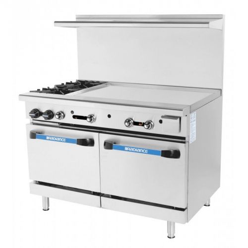 Turbo Air TARG-2B48G, 60-Inch 2-Burner Gas Range with 48-Inch Griddle, CSA