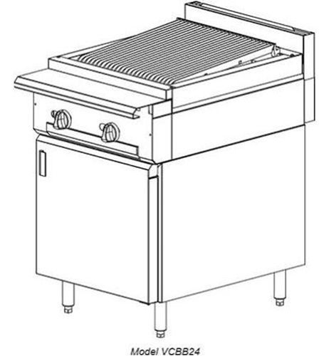 Vulcan VCBB24 V Series Heavy Duty Range gas 24&#034; modular charbroiler 65,000 BTU