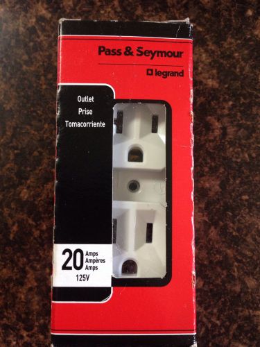 Pass &amp; Seymour CR20WCC12 Commercial Grade Duplex Receptacle 20-Amp 125-volt  Whi