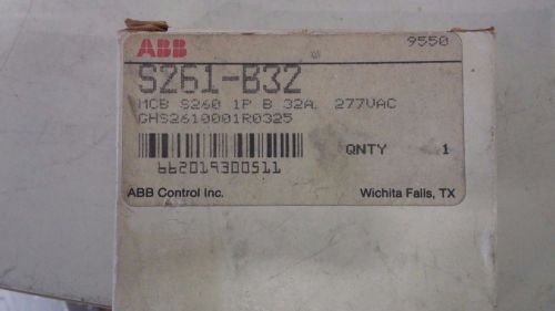 Abb s261-b32 new in box mcb s260 1p b 32a 277v see pics #b26 for sale