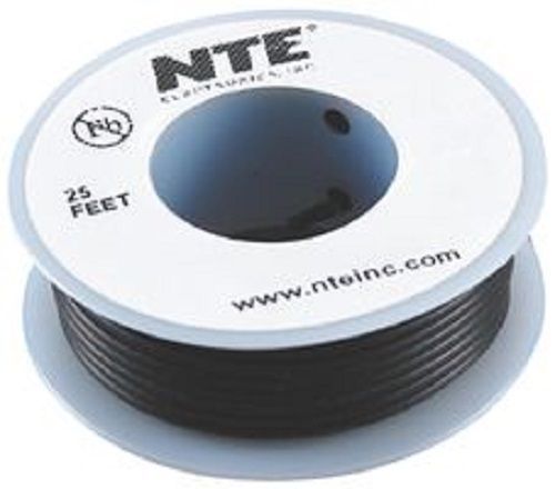 NTE WA08-00-10 Hook Up Wire Automotive Type 8 Gauge Stranded 10 FT BLACK