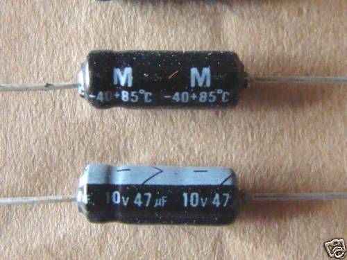 8 pcs, 47uF, 10V,  Electrolytic Axial Capacitors, 2B3