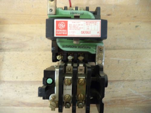 GE CR206J1 NEMA 0 MOTOR STARTER CONTACTOR W/115V COIL