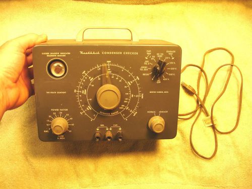 VINTAGE HEATHKIT C-3 CONDENSER - CAPACITOR TESTER WITH GOOD GREEN EYE TUBE