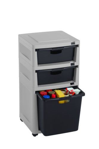 Suncast DRT1288CD Utility 3 Drawer Tower, Durable resin construction