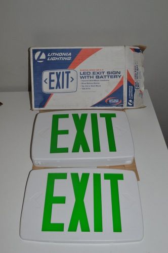 Lithonia lighting signature die-cast aluminum led emergency exit sign 285251 for sale