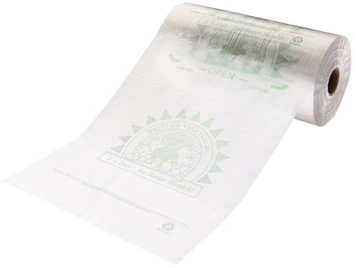 Elkay Plastics E1114HI-D5 High Density Produce Bag on Roll Printed &#034;5 a Day&#034; ...